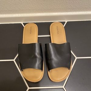 Merona Target Black Slide Sandal